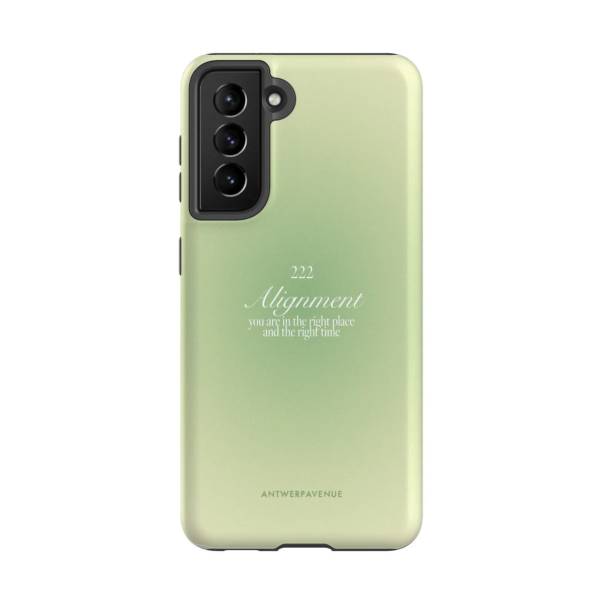 222 Alignment - Green Case - Galaxy S21 FE mockup