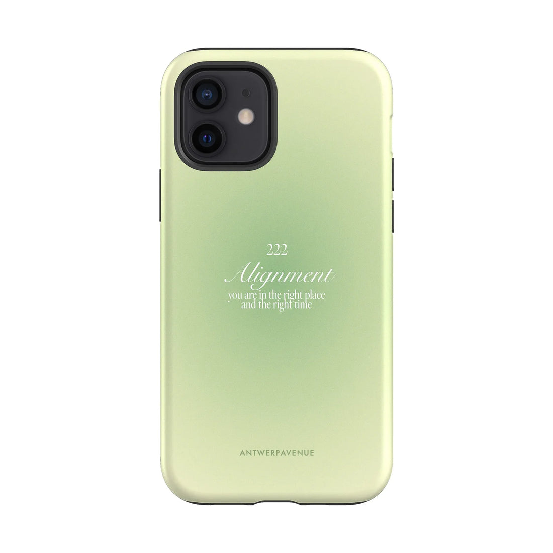222 Alignment - Green Case - iPhone 12 mockup