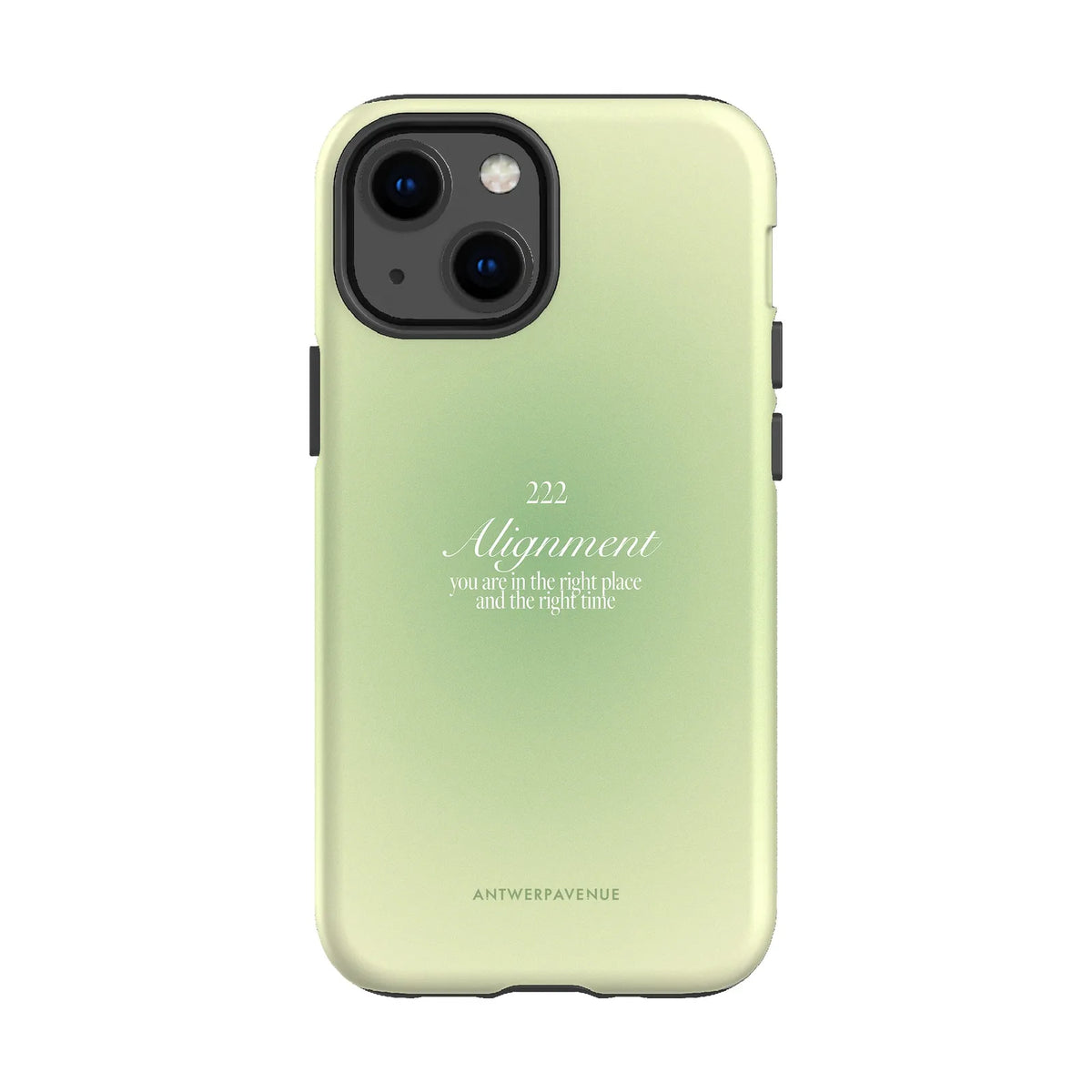 222 Alignment - Green Case - iPhone 13 Mini mockup