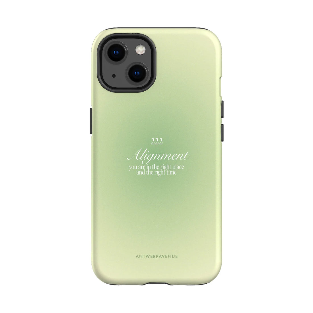 222 Alignment - Green Case - iPhone 13 mockup