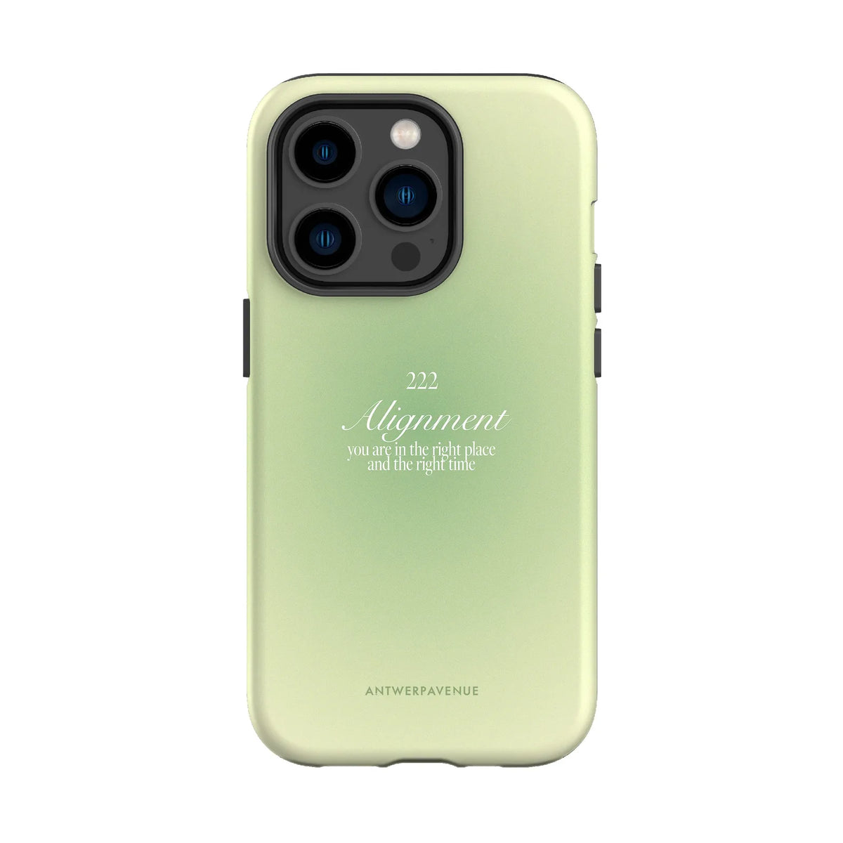 222 Alignment - Green Case - iPhone 14 Pro mockup