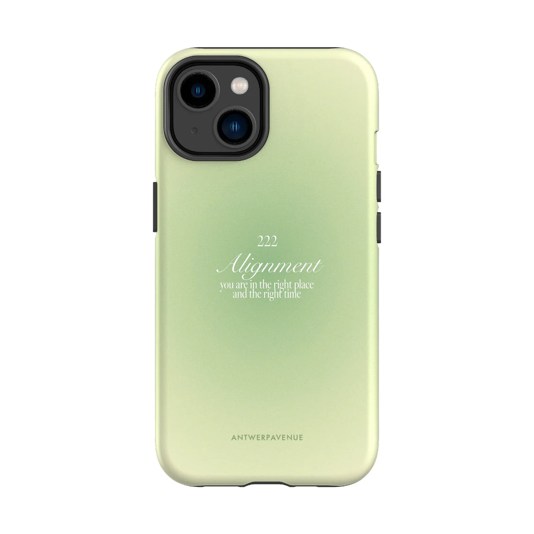 222 Alignment - Green Case - iPhone 14 mockup