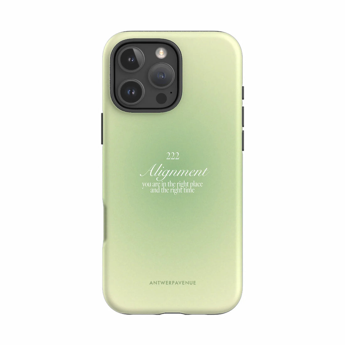 222 Alignment - Green Case - iPhone 16 Pro Max mockup