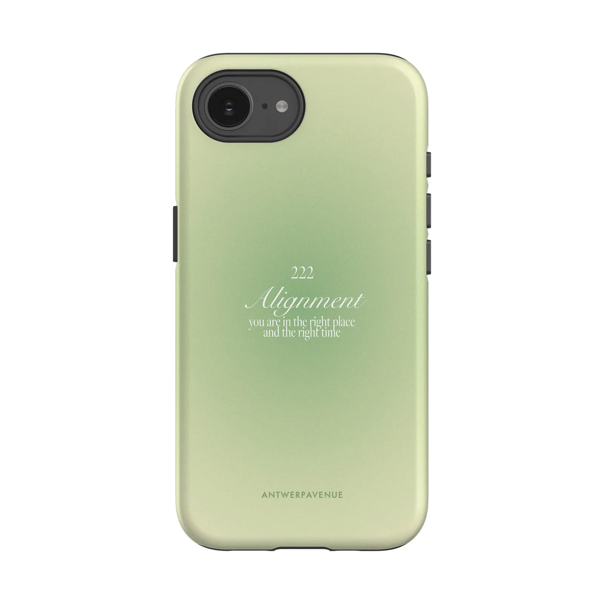 222 Alignment - Green Case - iPhone 16e mockup