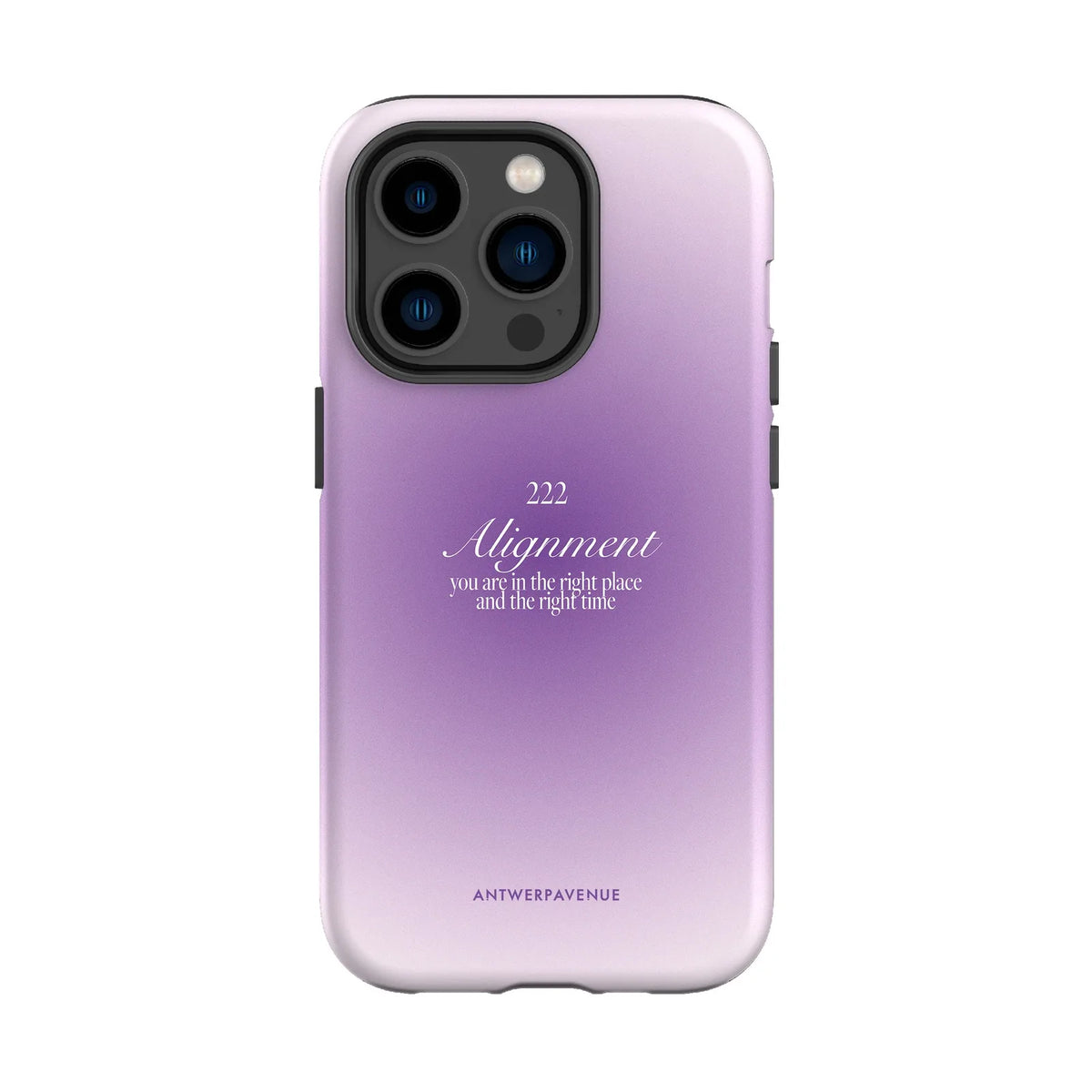 222 Alignment - Purple Case - iPhone 14 Pro mockup