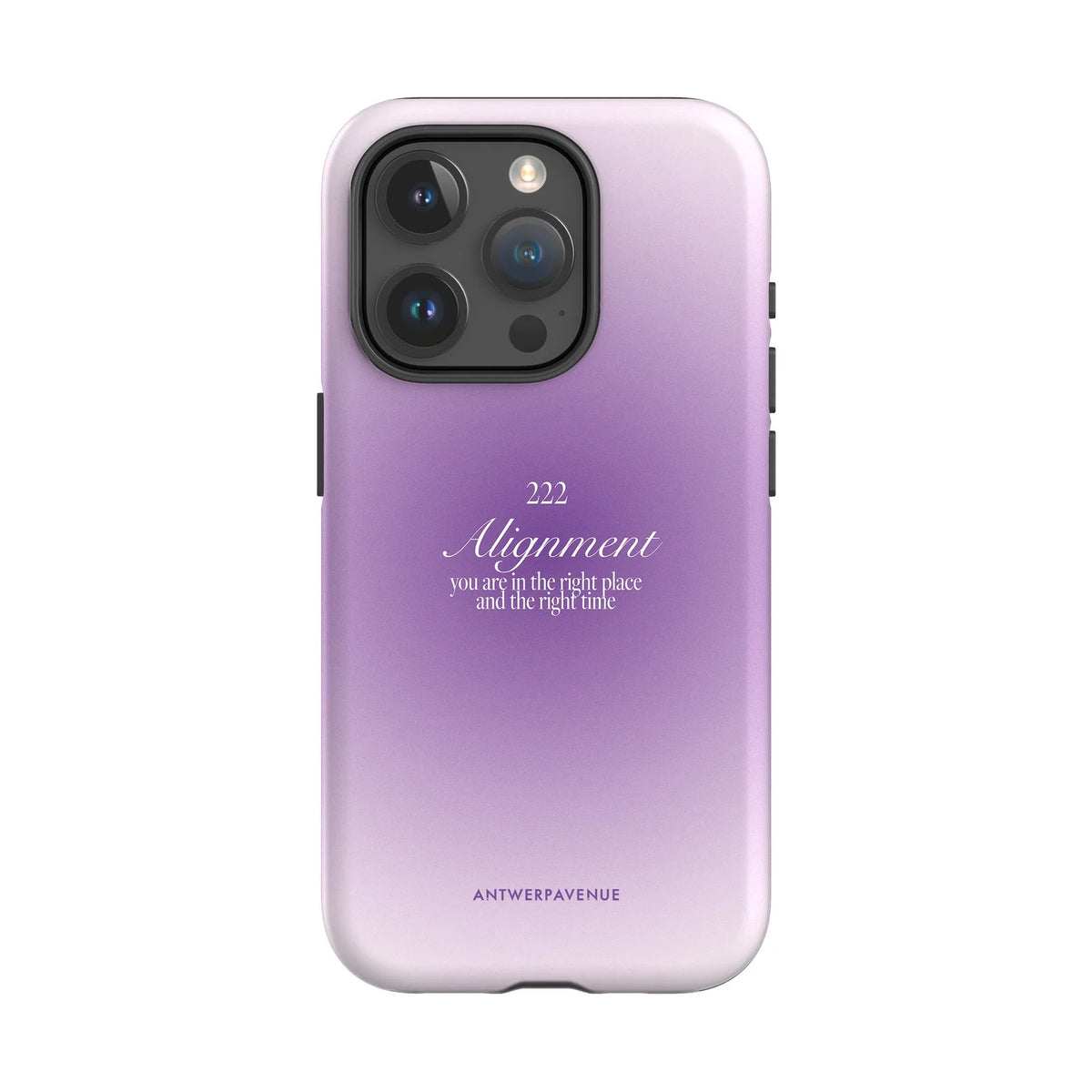222 Alignment - Purple Case - iPhone 15 Pro mockup