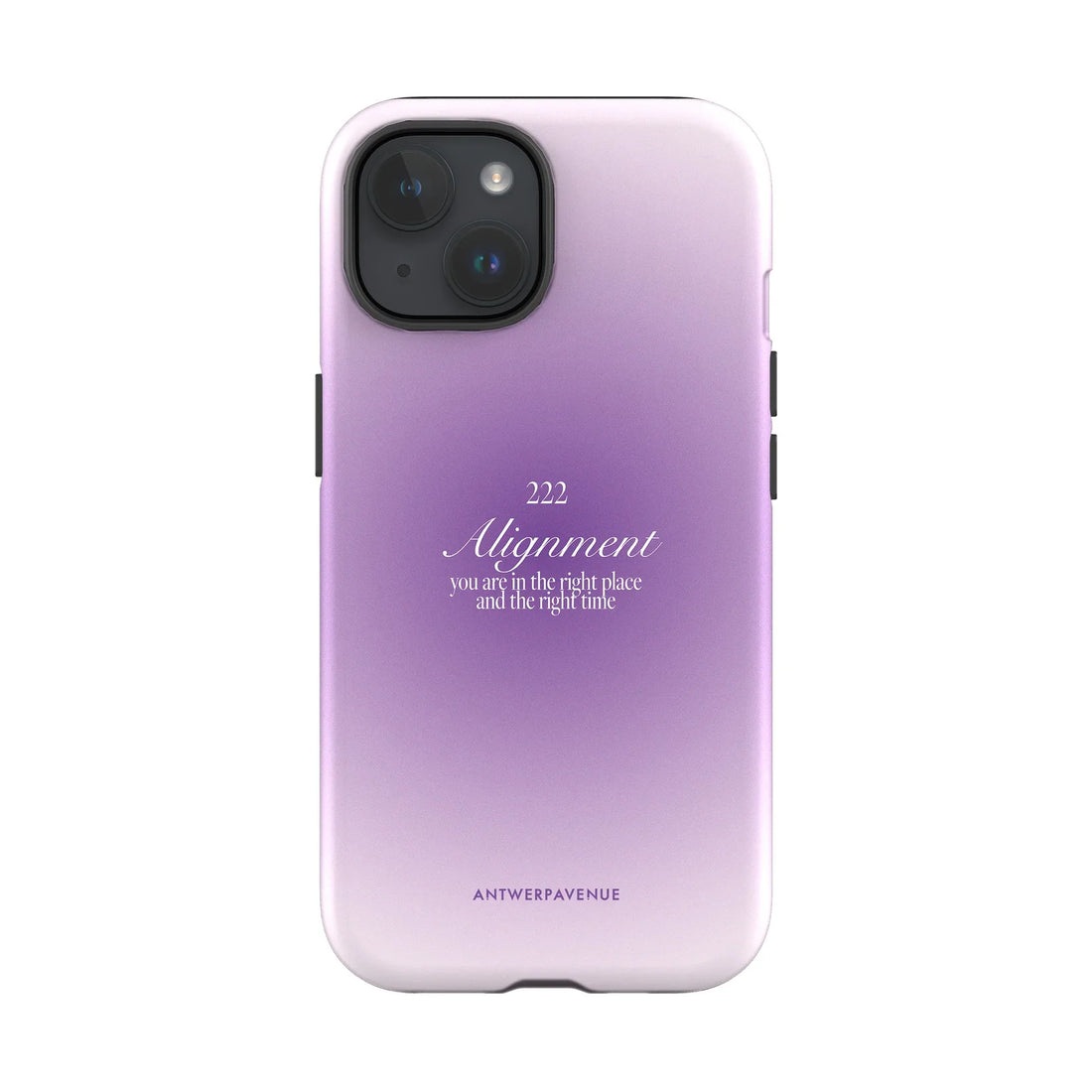 222 Alignment - Purple Case - iPhone 15 mockup