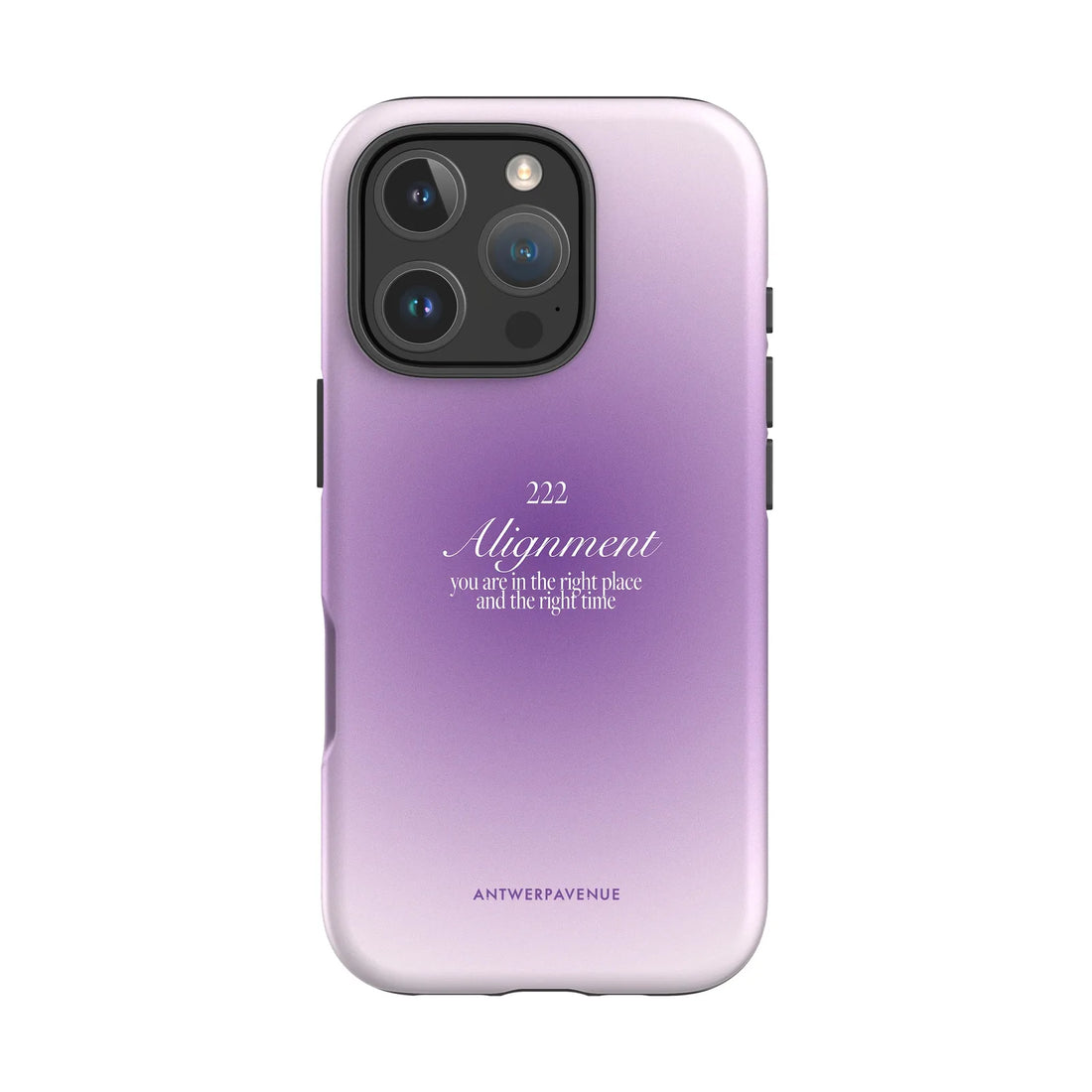 222 Alignment - Purple Case - iPhone 16 Pro mockup