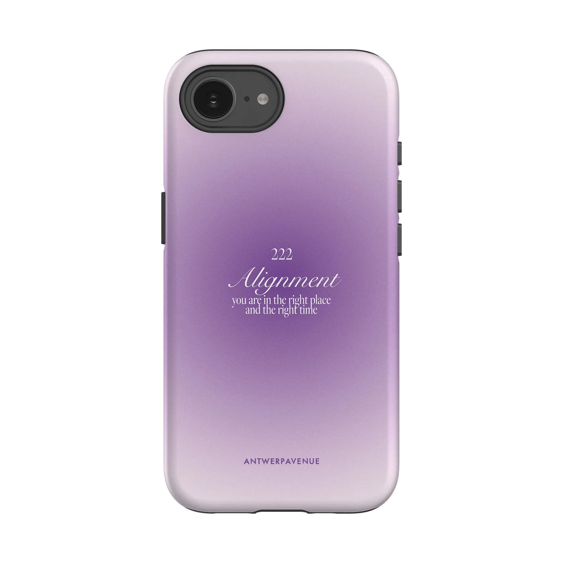 222 Alignment - Purple Case - iPhone 16e mockup