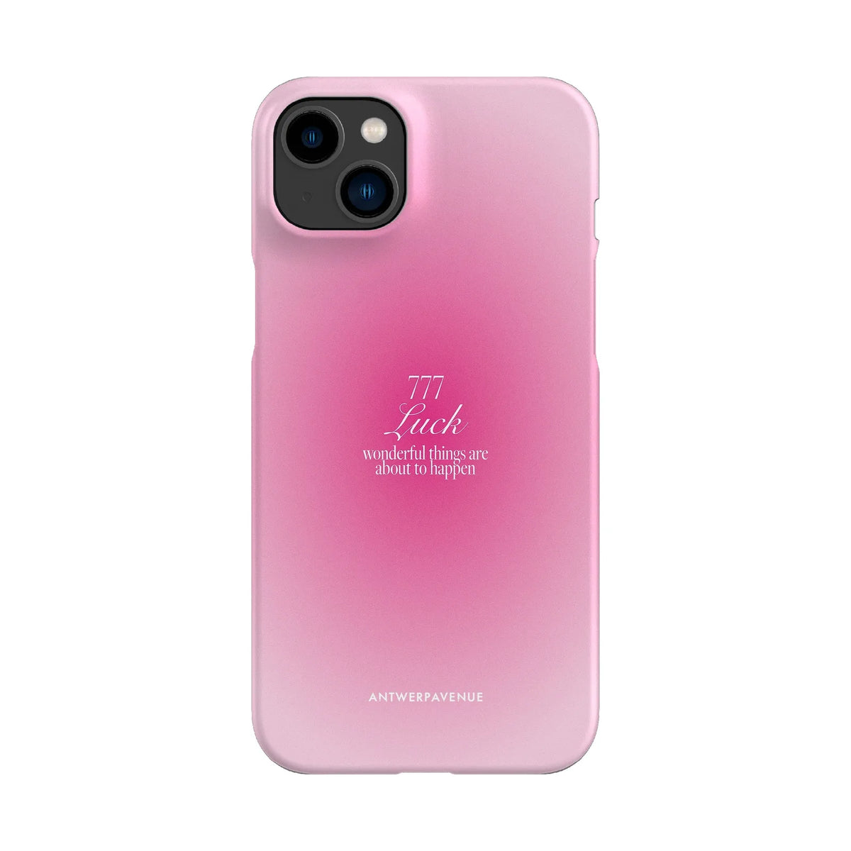 777 Luck - Pink Case - iPhone 14 Plus Snap mockup