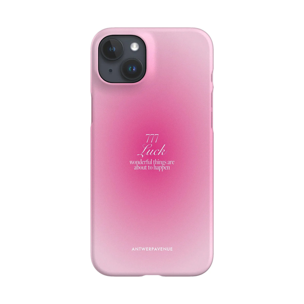 777 Luck - Pink Case - iPhone 15 Plus Snap mockup