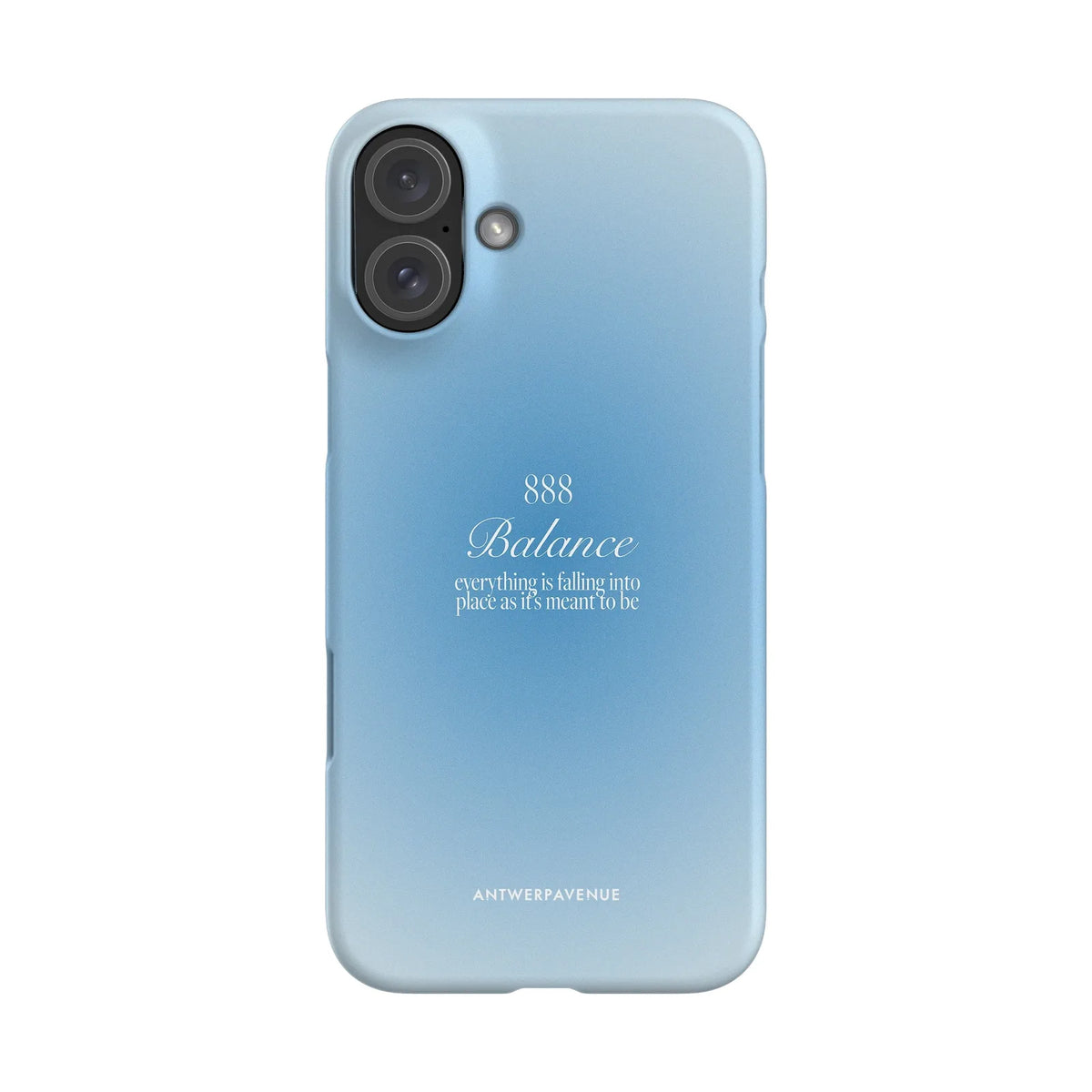 888 Balance - Blue Case - iPhone 16 Plus Snap mockup