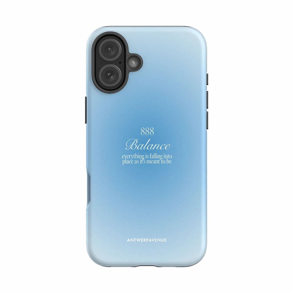 888 Balance - Blue Case - iPhone 16 Plus mockup
