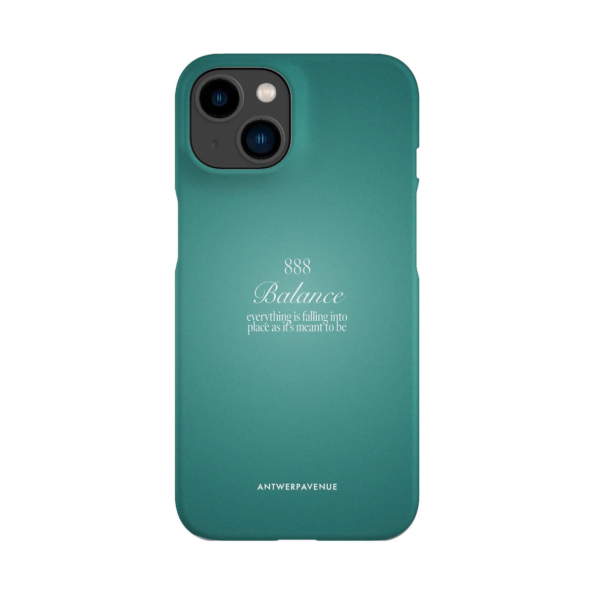 888 Balance - Green Case - iPhone 14 Snap mockup