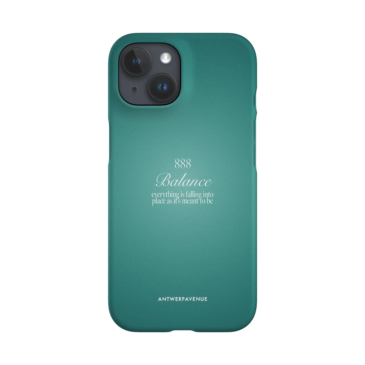 888 Balance - Green Case - iPhone 15 Snap mockup