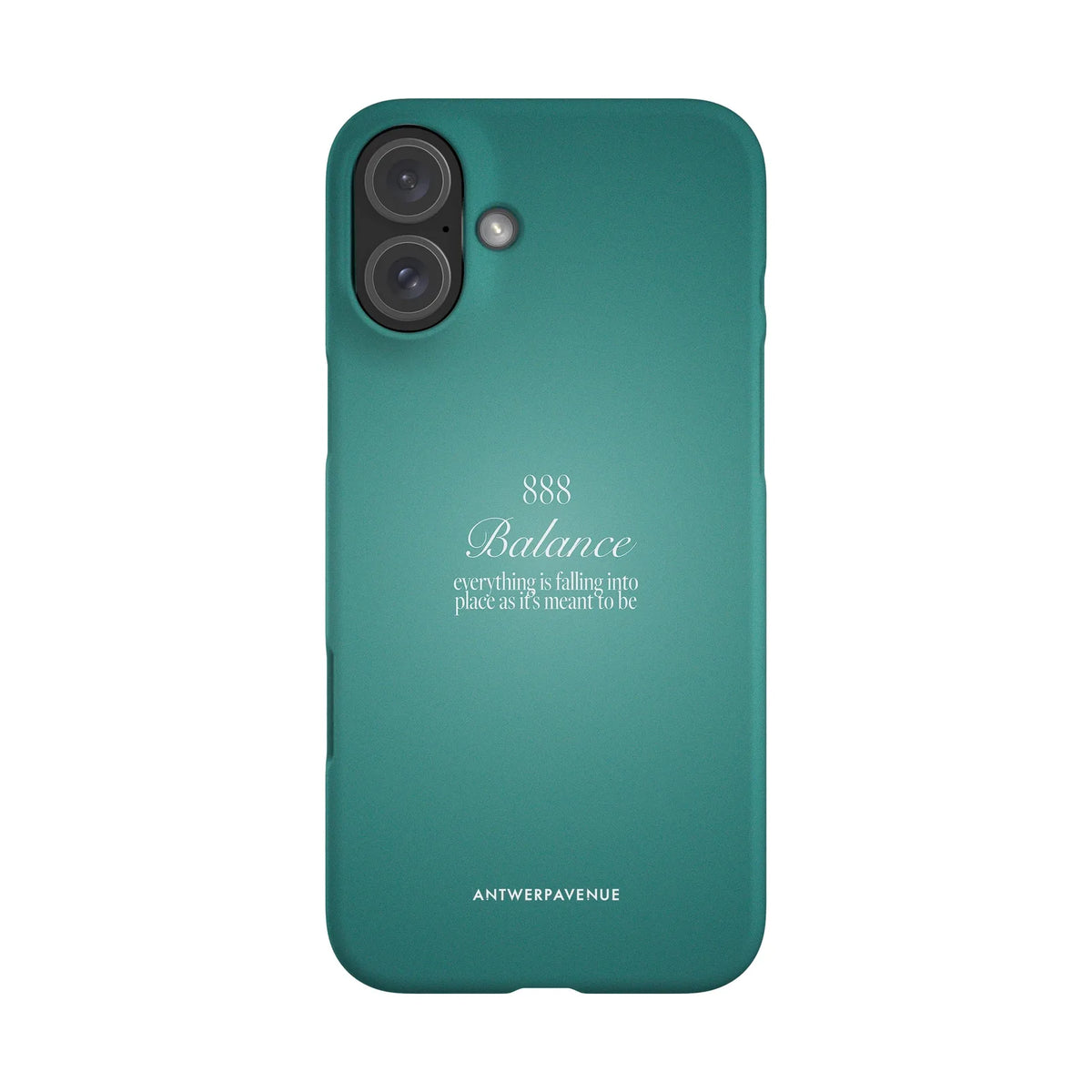 888 Balance - Green Case - iPhone 16 Plus Snap mockup