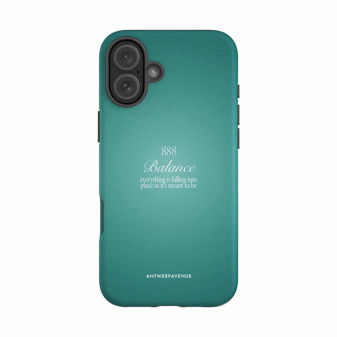 888 Balance - Green Case - iPhone 16 Plus mockup
