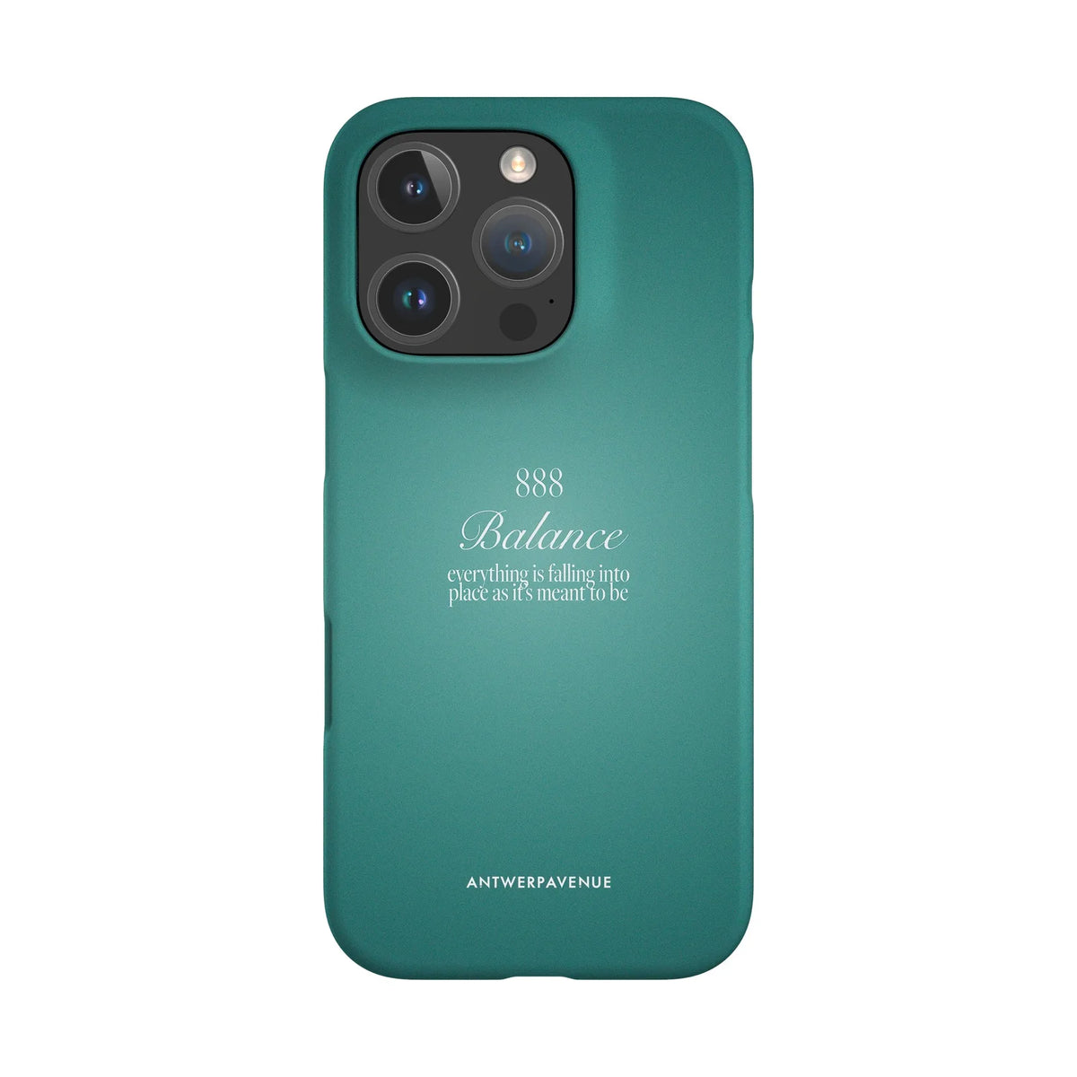 888 Balance - Green Case - iPhone 16 Pro Snap mockup