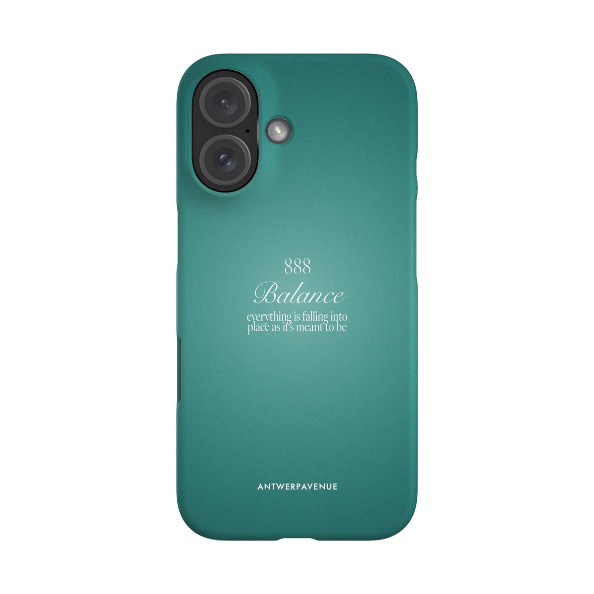 888 Balance - Green Case - iPhone 16 Snap mockup