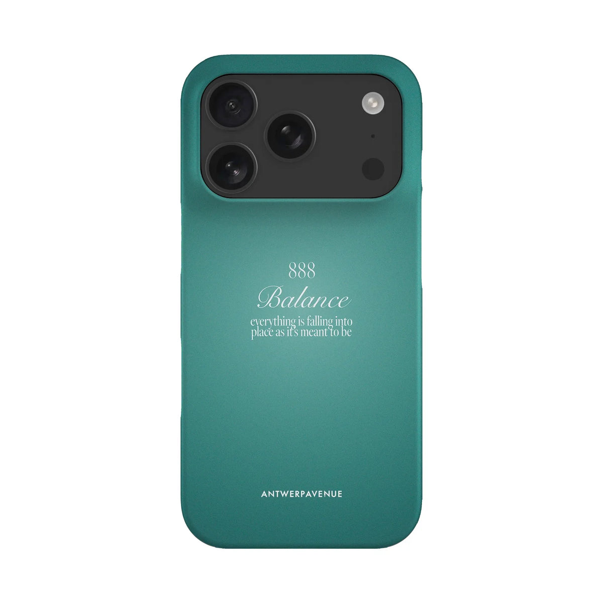 888 Balance - Green Case - iPhone 17 Pro Snap mockup