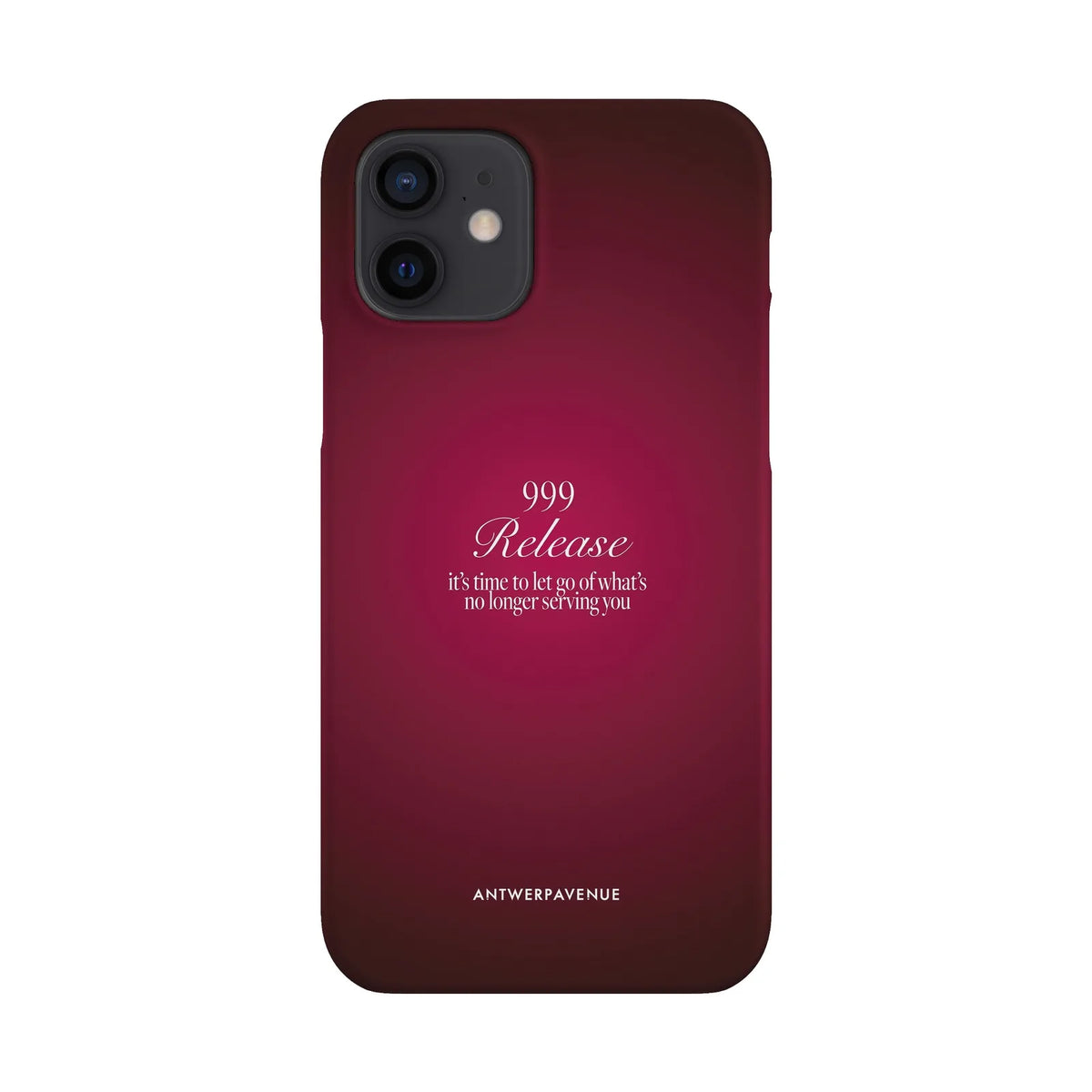 999 Release - Red Case - iPhone 12 Snap mockup