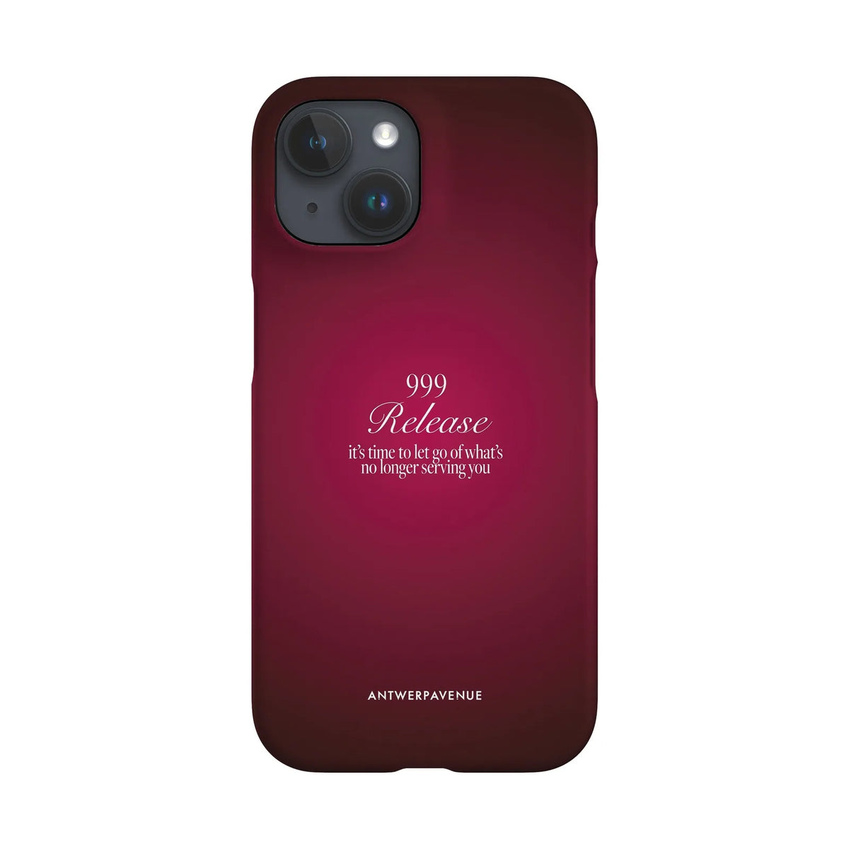 999 Release - Red Case - iPhone 15 Snap mockup