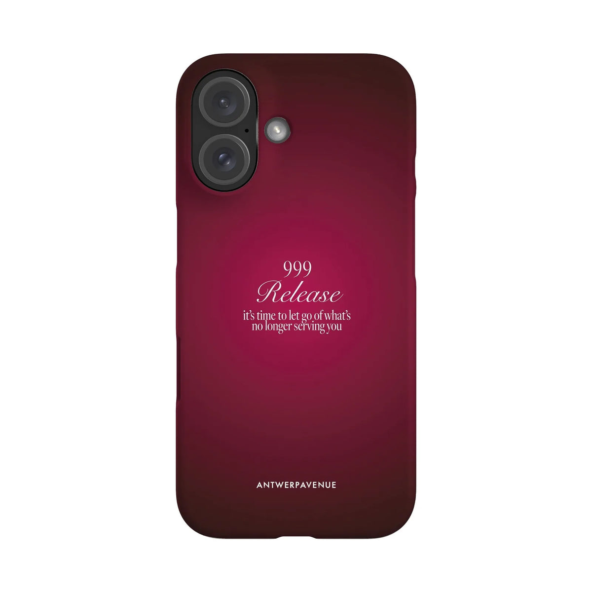 999 Release - Red Case - iPhone 16 Snap mockup