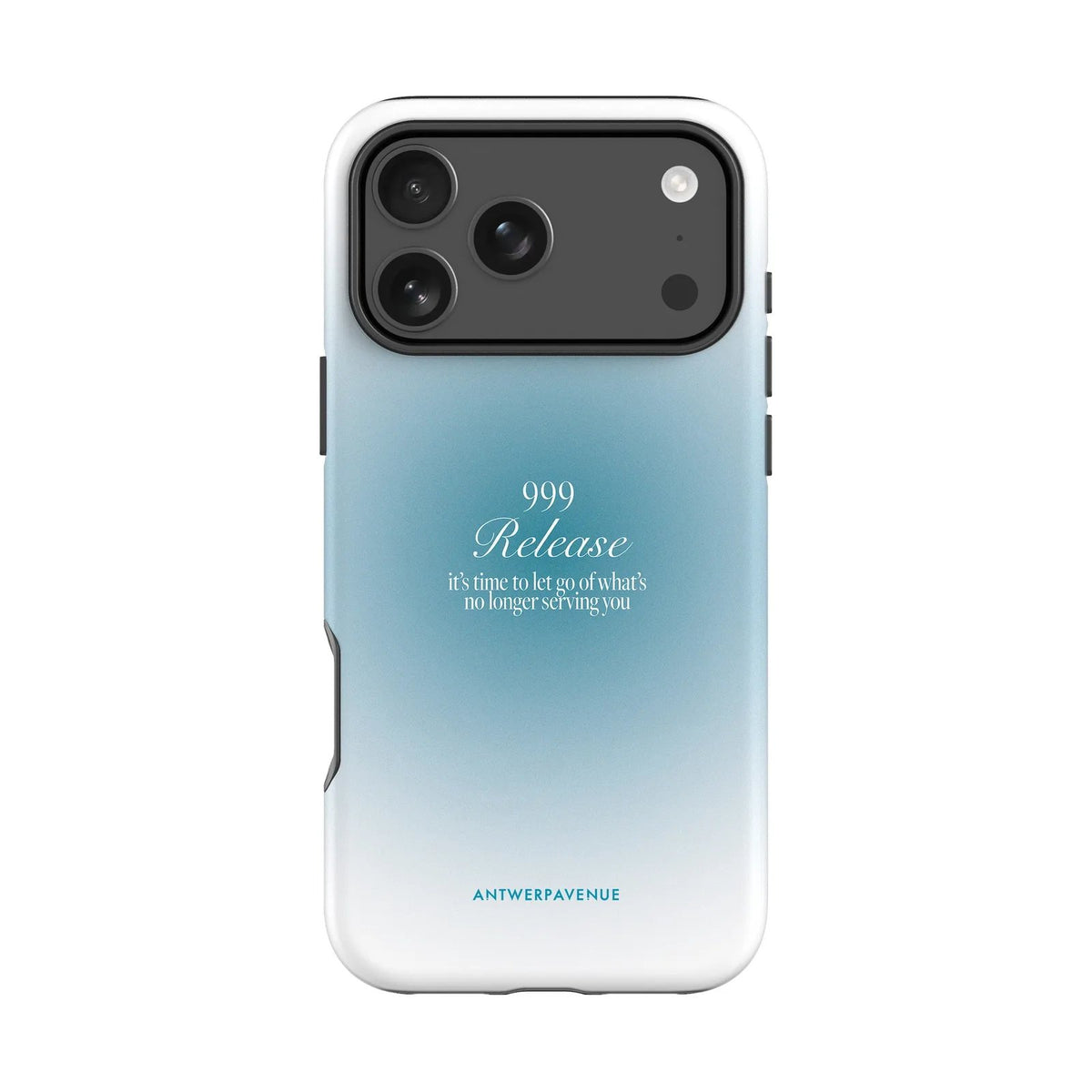 999 Release gsm-hoesje in blauw met engelengetal voor iPhone