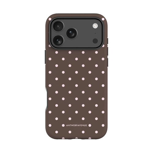 Mocha Dot gsm-hoesje in bruin met stippen voor iPhone