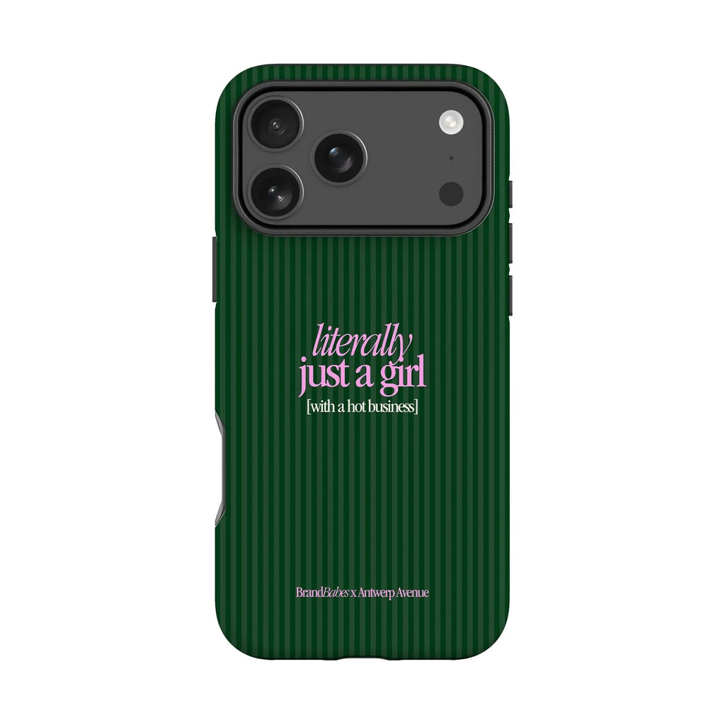 Literally Just a Girl gsm-hoesje met quote voor iPhone