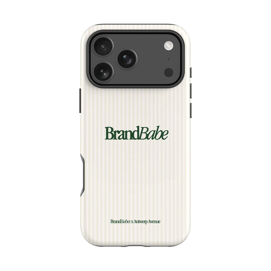 Beige BrandBabe phone case for iPhone