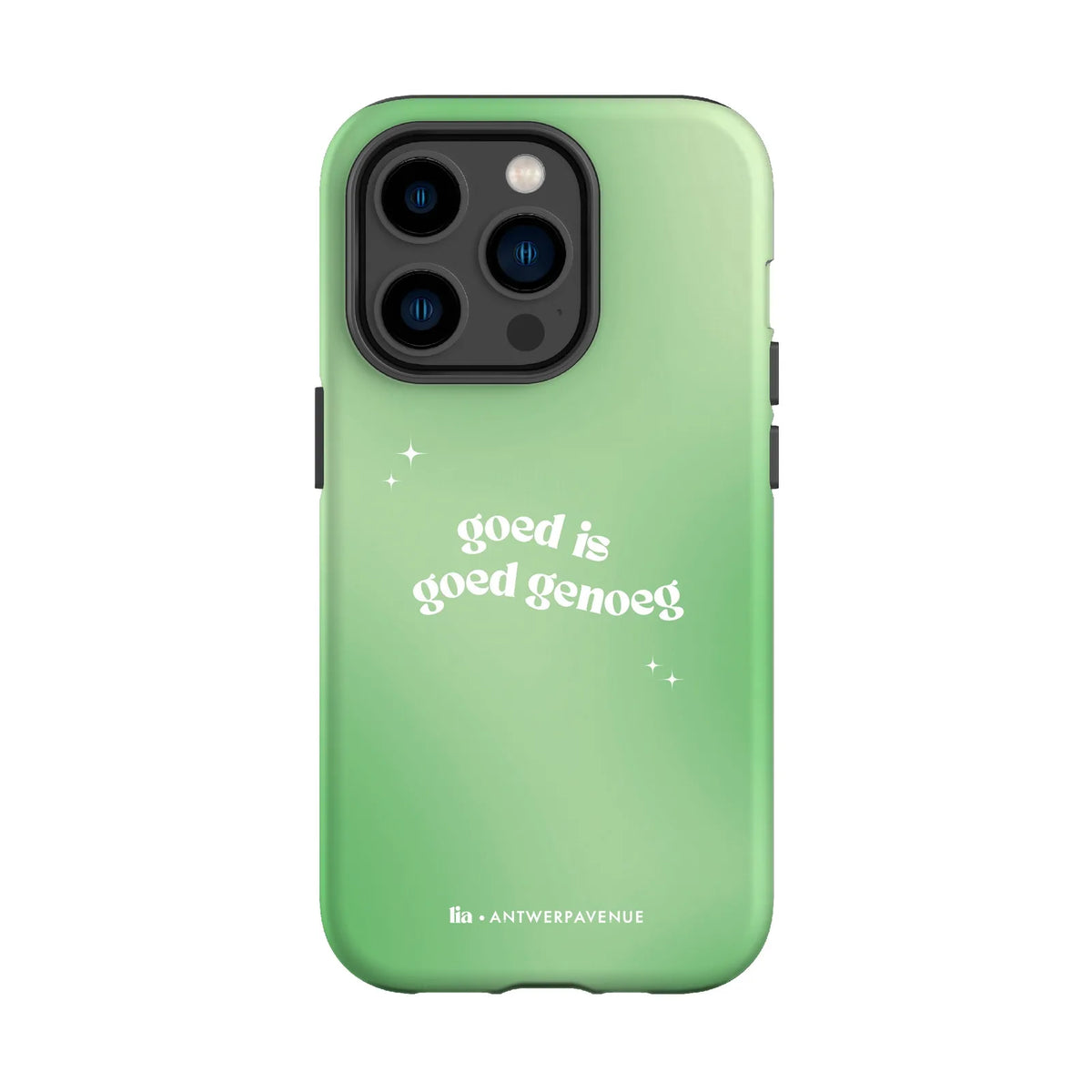 Goed Genoeg - Case - iPhone 14 Pro mockup