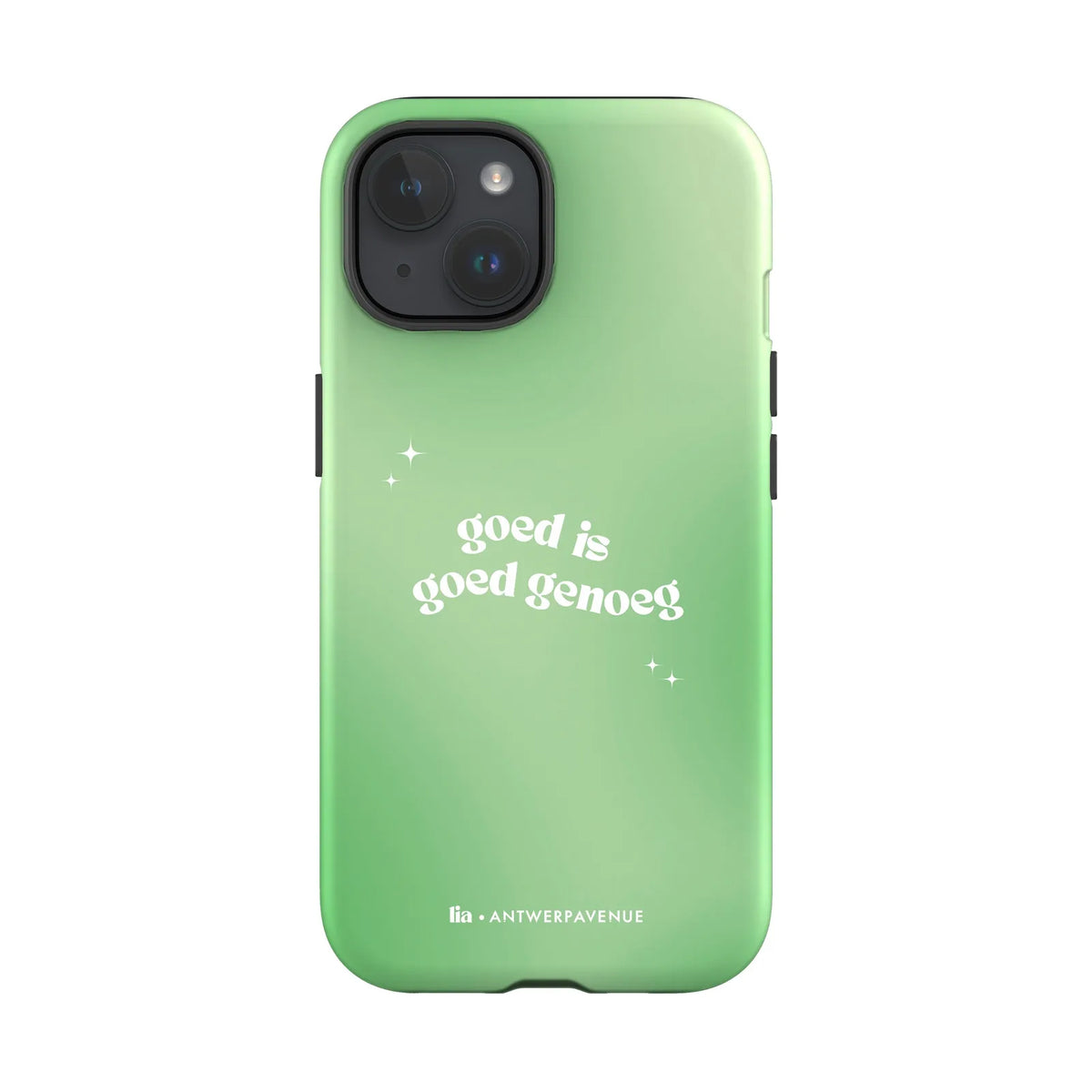 Goed Genoeg - Case - iPhone 15 mockup