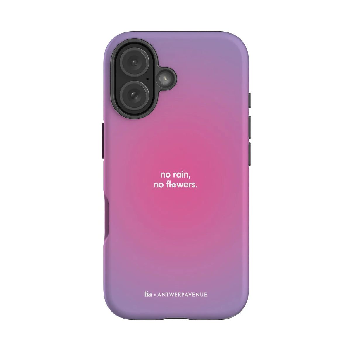 No Rain, No Flowers - Case - iPhone 16 mockup