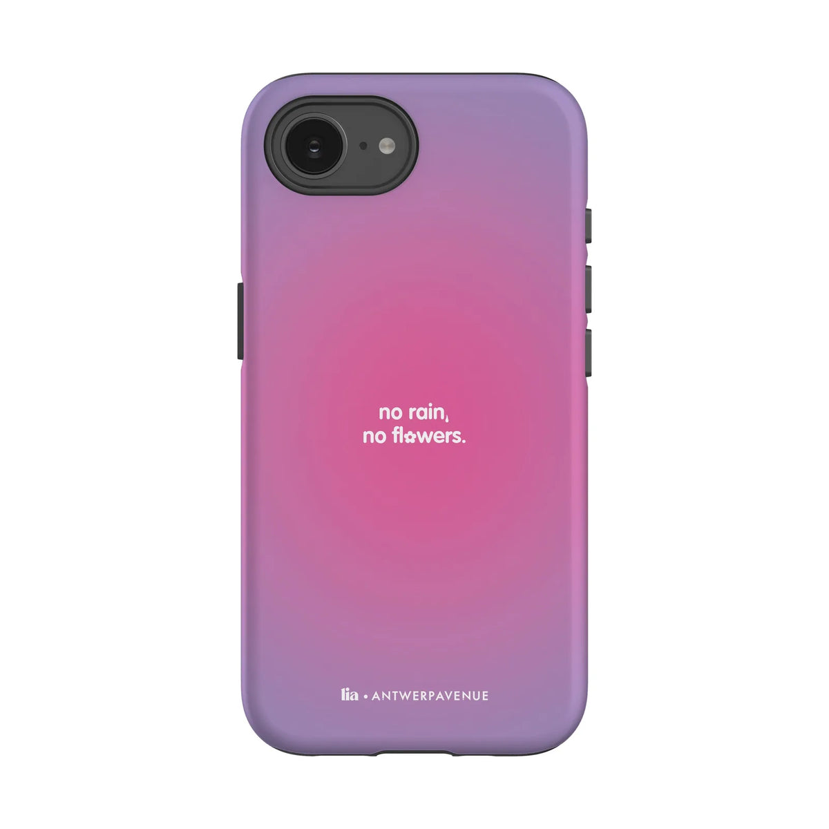 No Rain, No Flowers - Case - iPhone 16e mockup