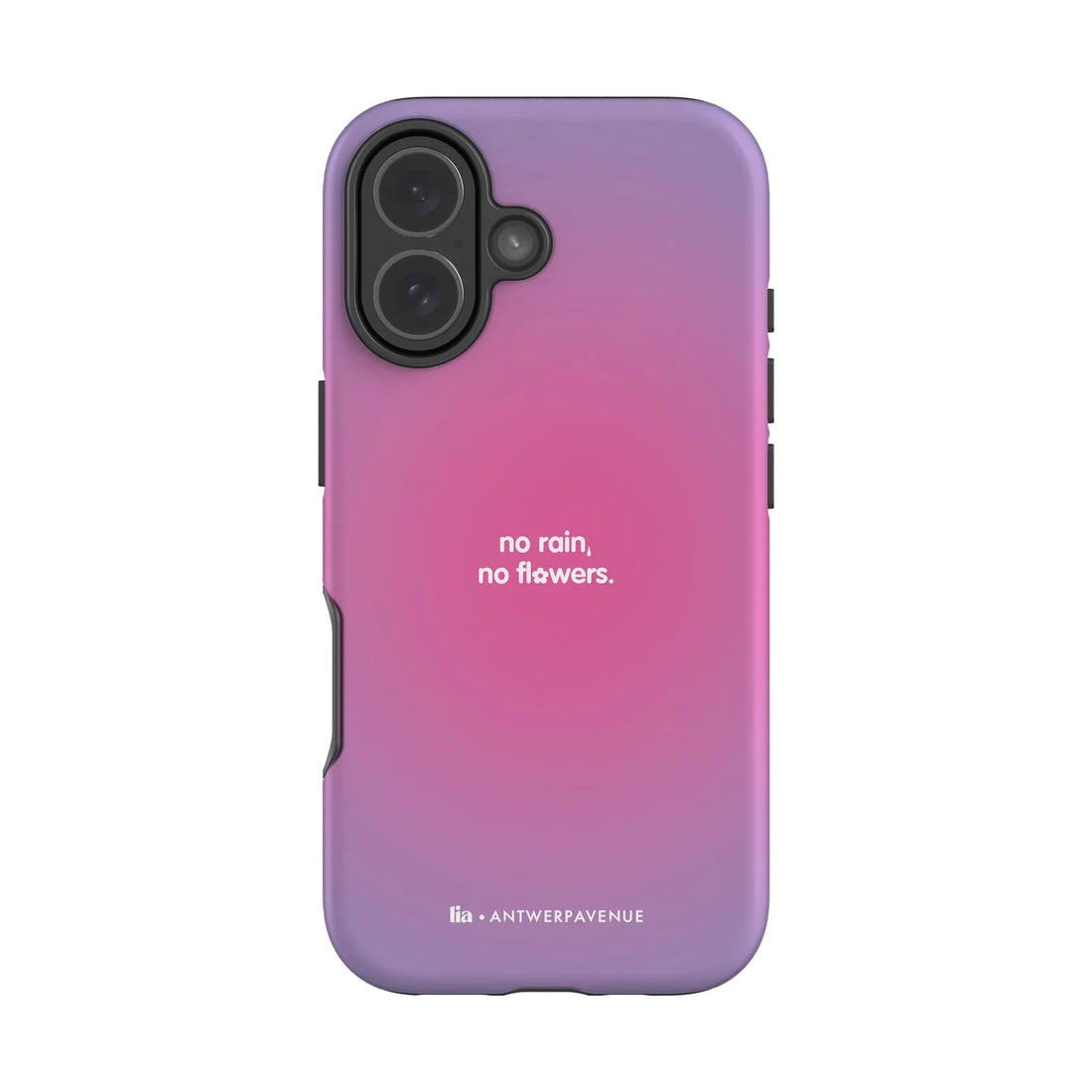 No Rain, No Flowers - Case - iPhone 17 mockup