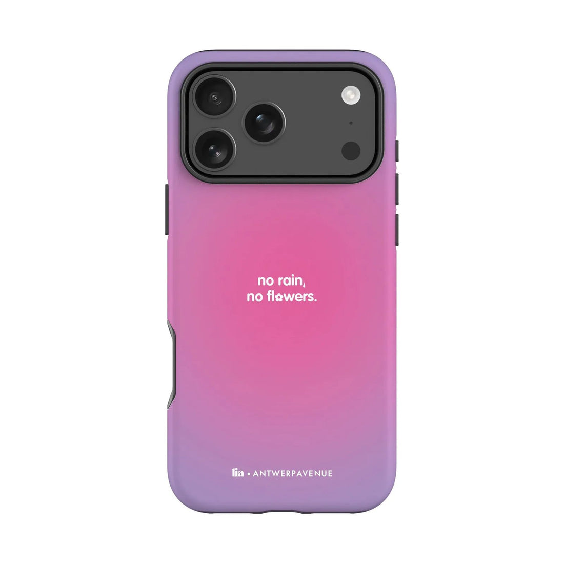 No Rain, No Flowers - Case - iPhone Pro mockup