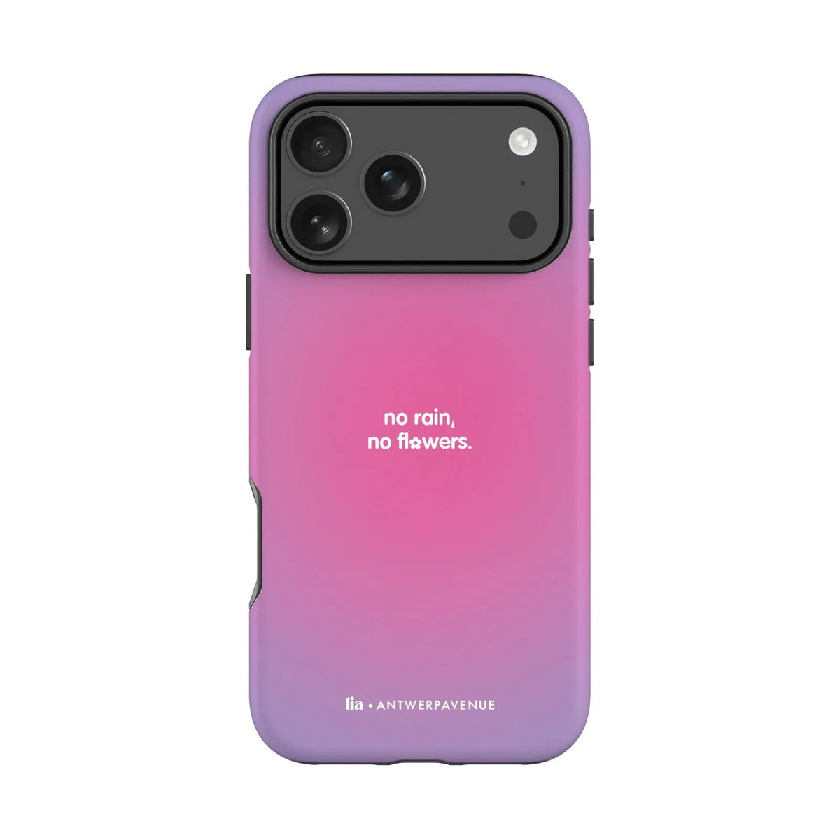 No Rain, No Flowers - Case - iPhone Pro mockup