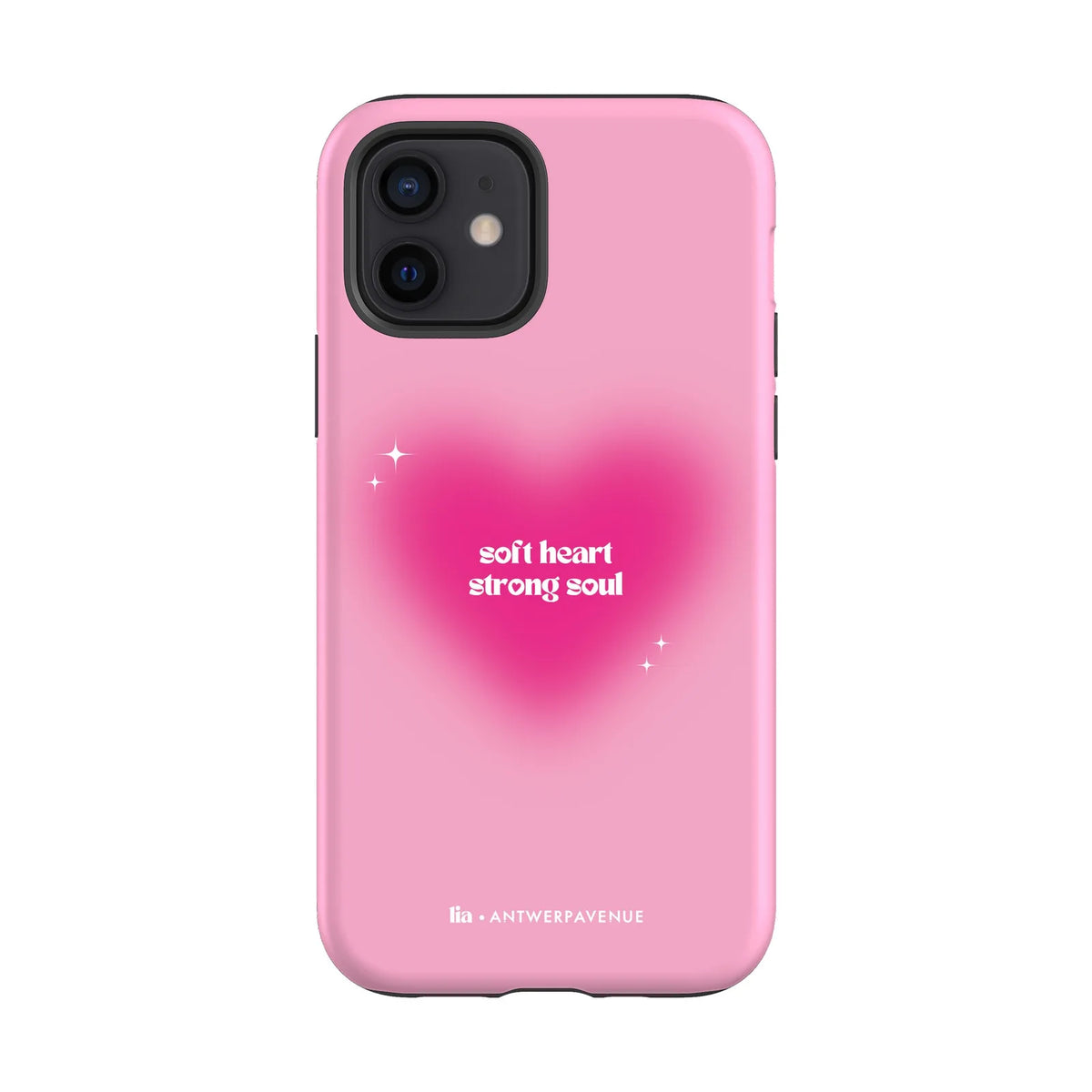 Soft Heart, Strong Soul - Case - iPhone 12 mockup