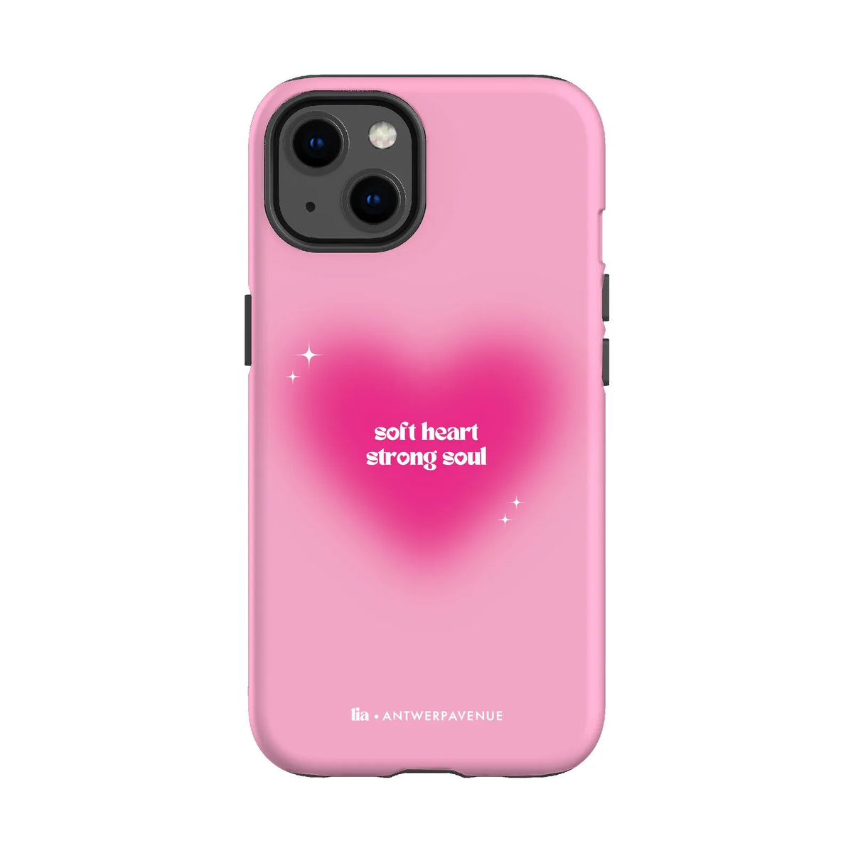 Soft Heart, Strong Soul - Case - iPhone 13 mockup