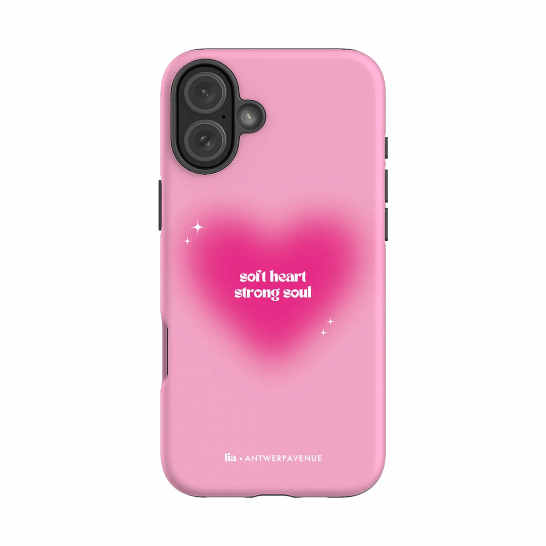 Soft Heart, Strong Soul - Case - iPhone 16 Plus mockup