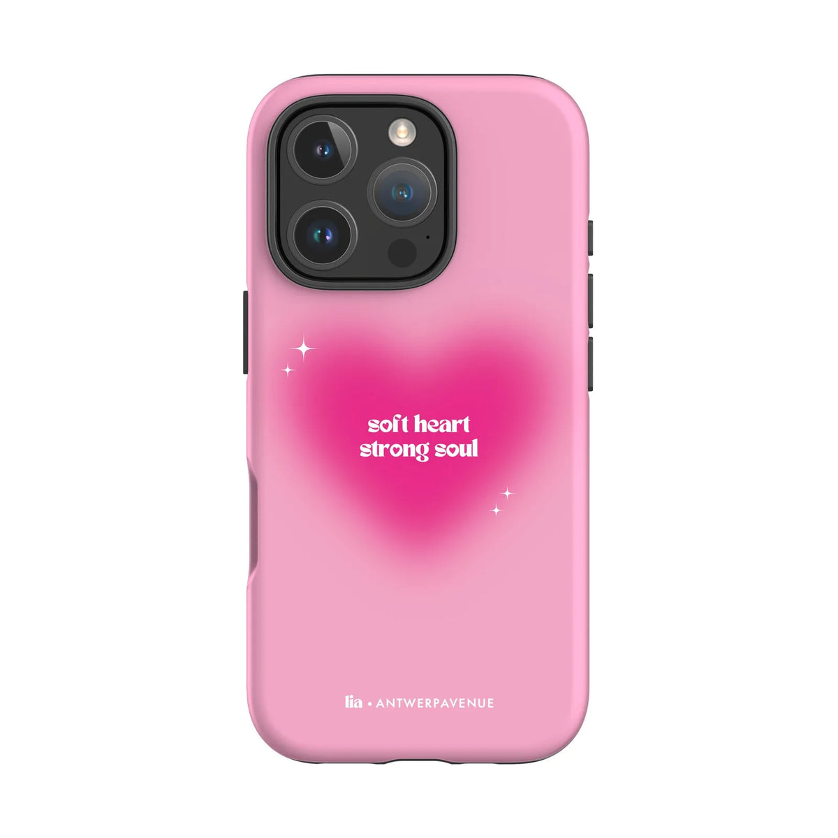 Soft Heart, Strong Soul - Case - iPhone 16 Pro mockup
