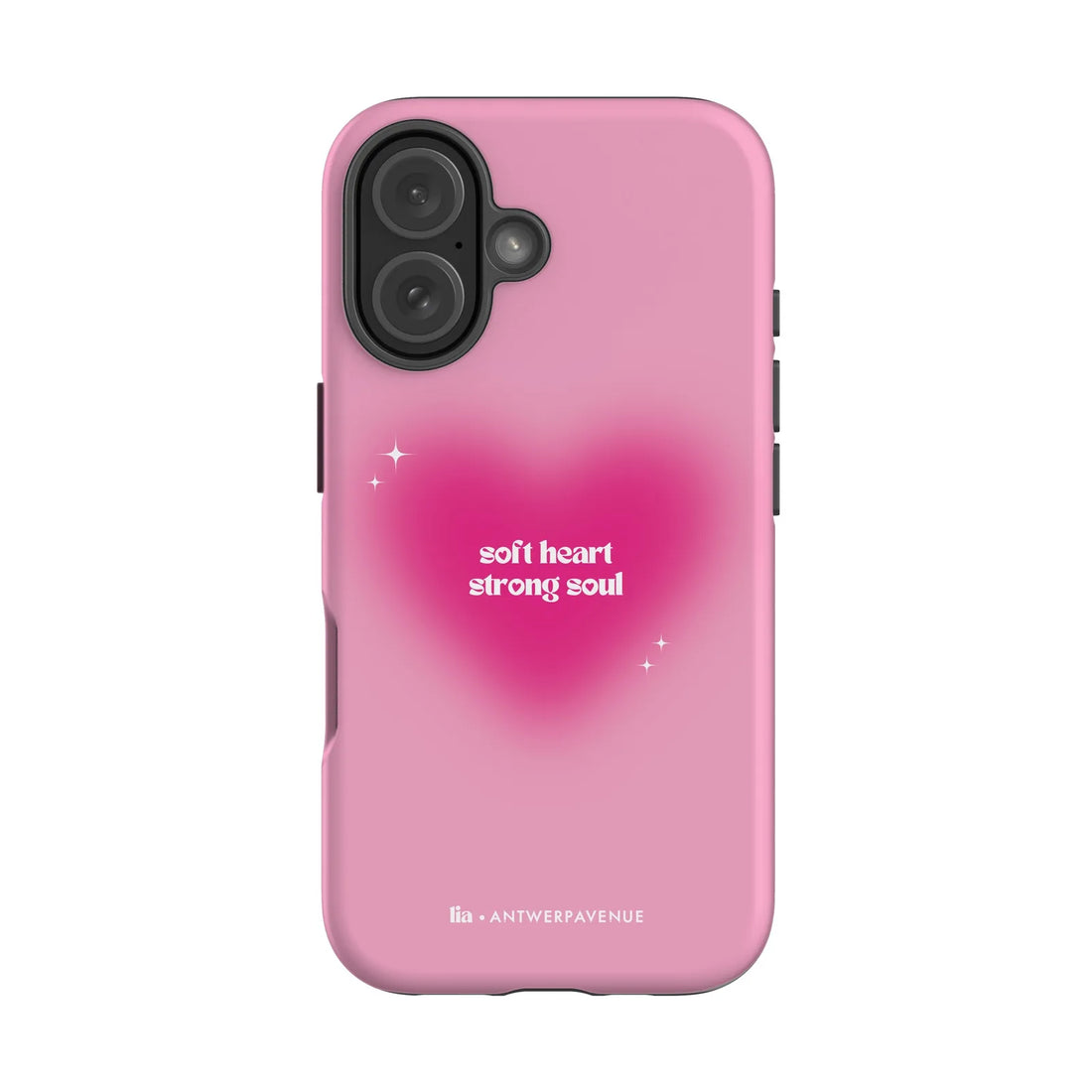 Soft Heart, Strong Soul - Case - iPhone 16 mockup