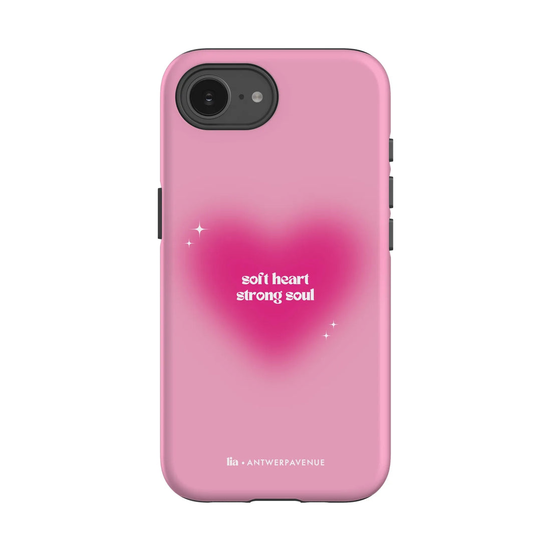 Soft Heart, Strong Soul - Case - iPhone 16e mockup