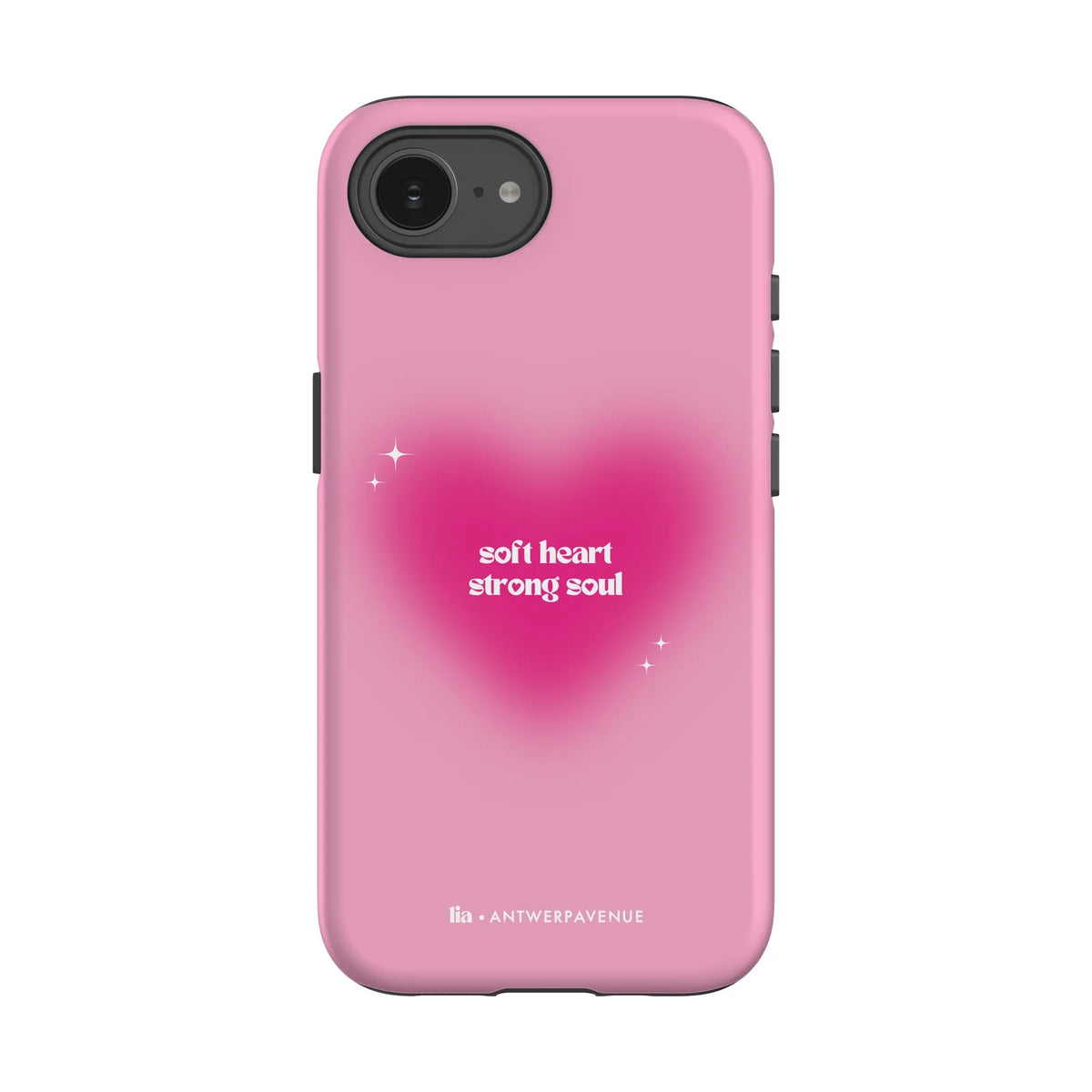 Soft Heart, Strong Soul - Case - iPhone 16e mockup