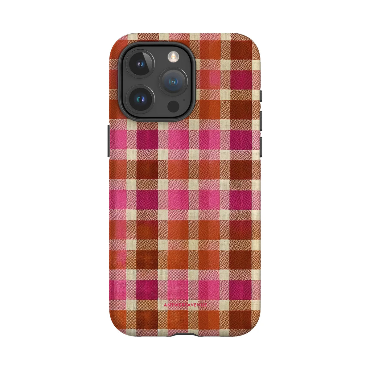 Pumpkin Plaid  - Case - iPhone 15 Pro Max mockup