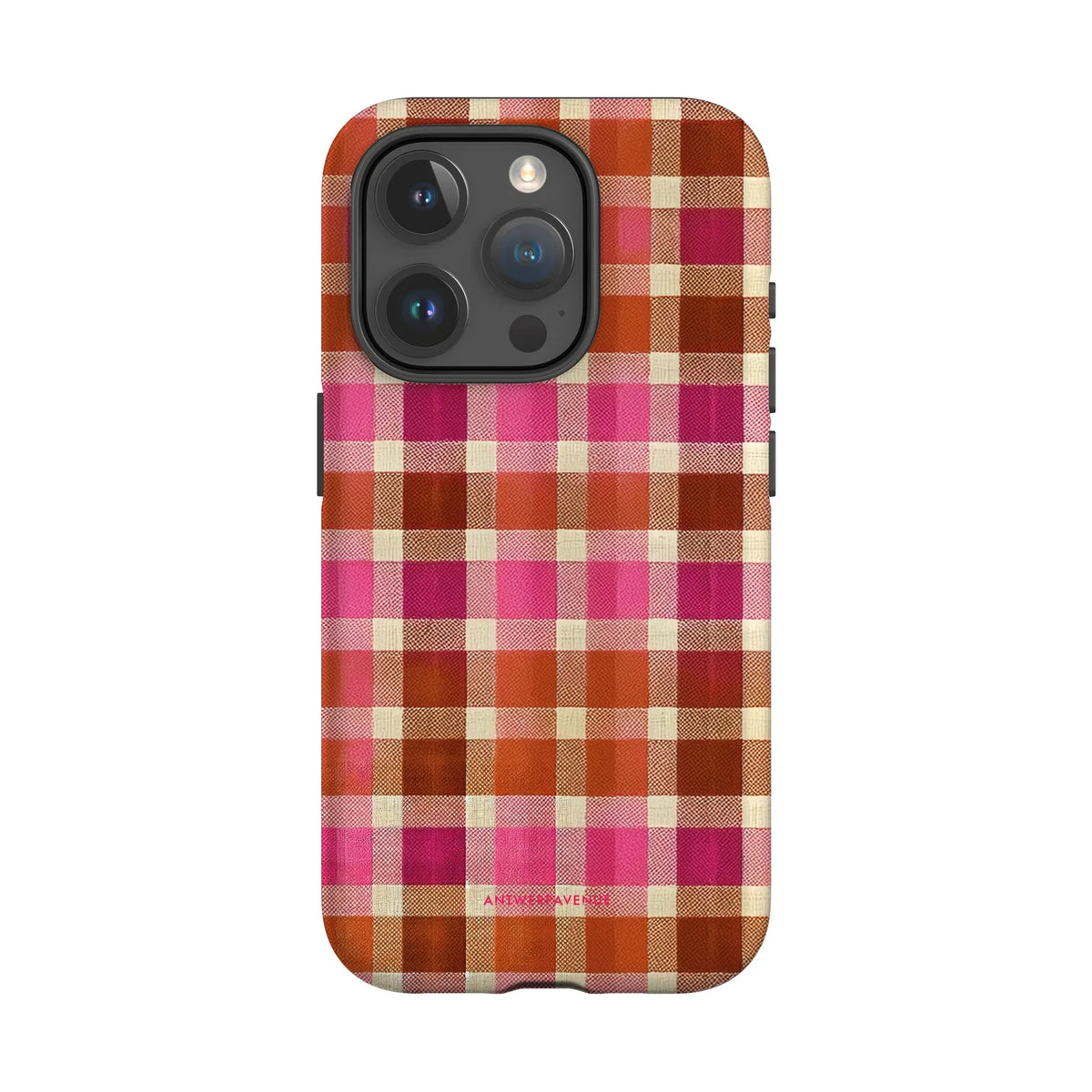 Pumpkin Plaid  - Case - iPhone 15 Pro mockup