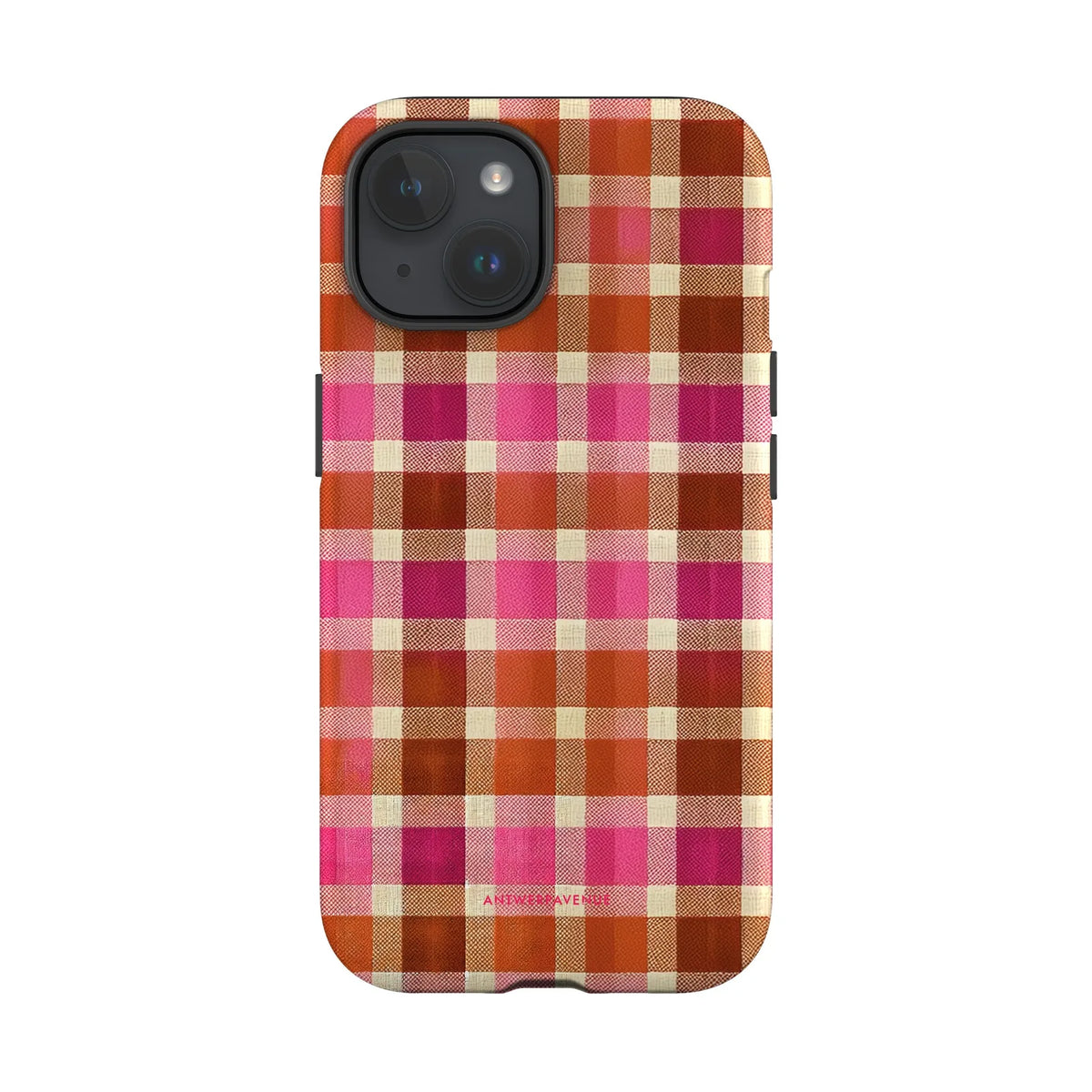 Pumpkin Plaid  - Case - iPhone 15 mockup