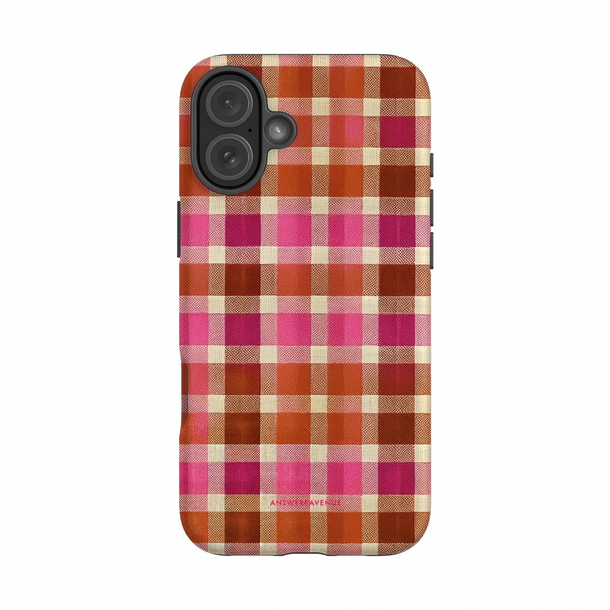 Pumpkin Plaid  - Case - iPhone 16 Plus mockup