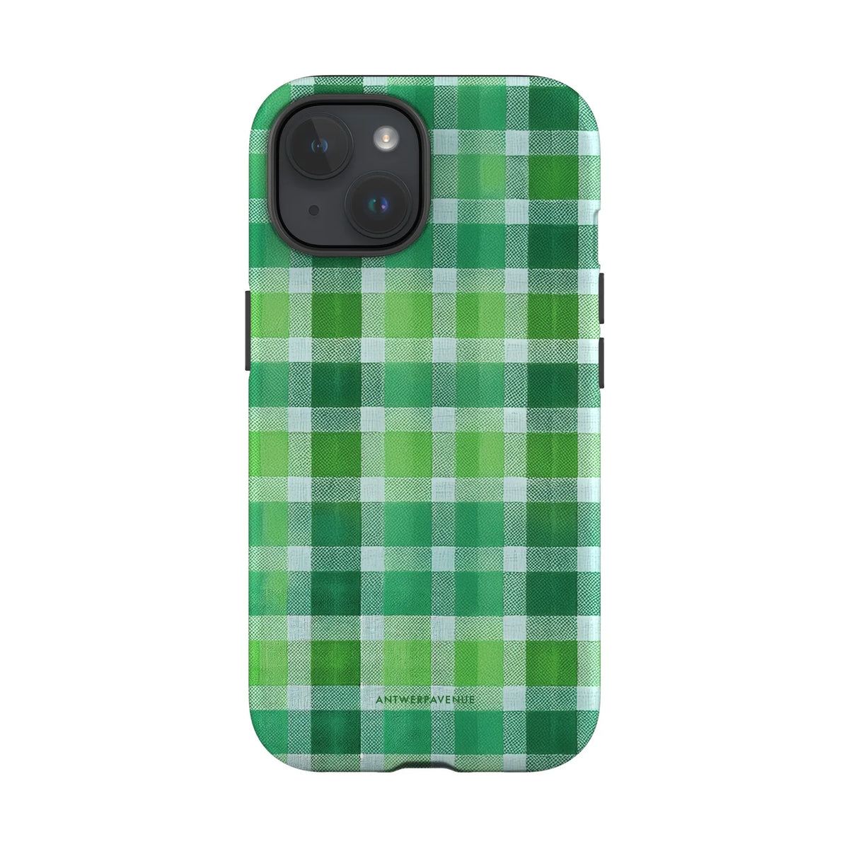 Green Plaid - Case - iPhone 15 mockup